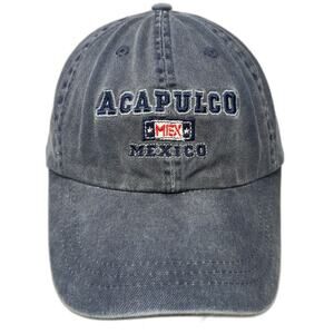Caribbean Side Acapulco Mexico Blue Baseball Cap One Size Slideback Cotton Hat